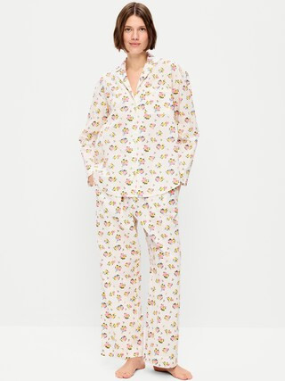 Poplin Pajama Pant Set | Old Navy (US)