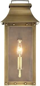 HomeRoots Manchester 1-Light Aged Brass Pocket Wall Light | Amazon (US)