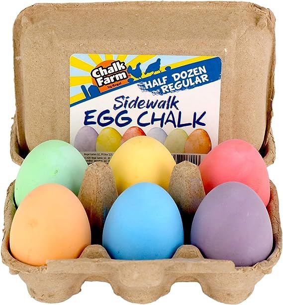 Regal Games Sidewalk Egg Chalk Glitter, Neon, Tie Dye, or Original Chalks (Regular) | Amazon (US)