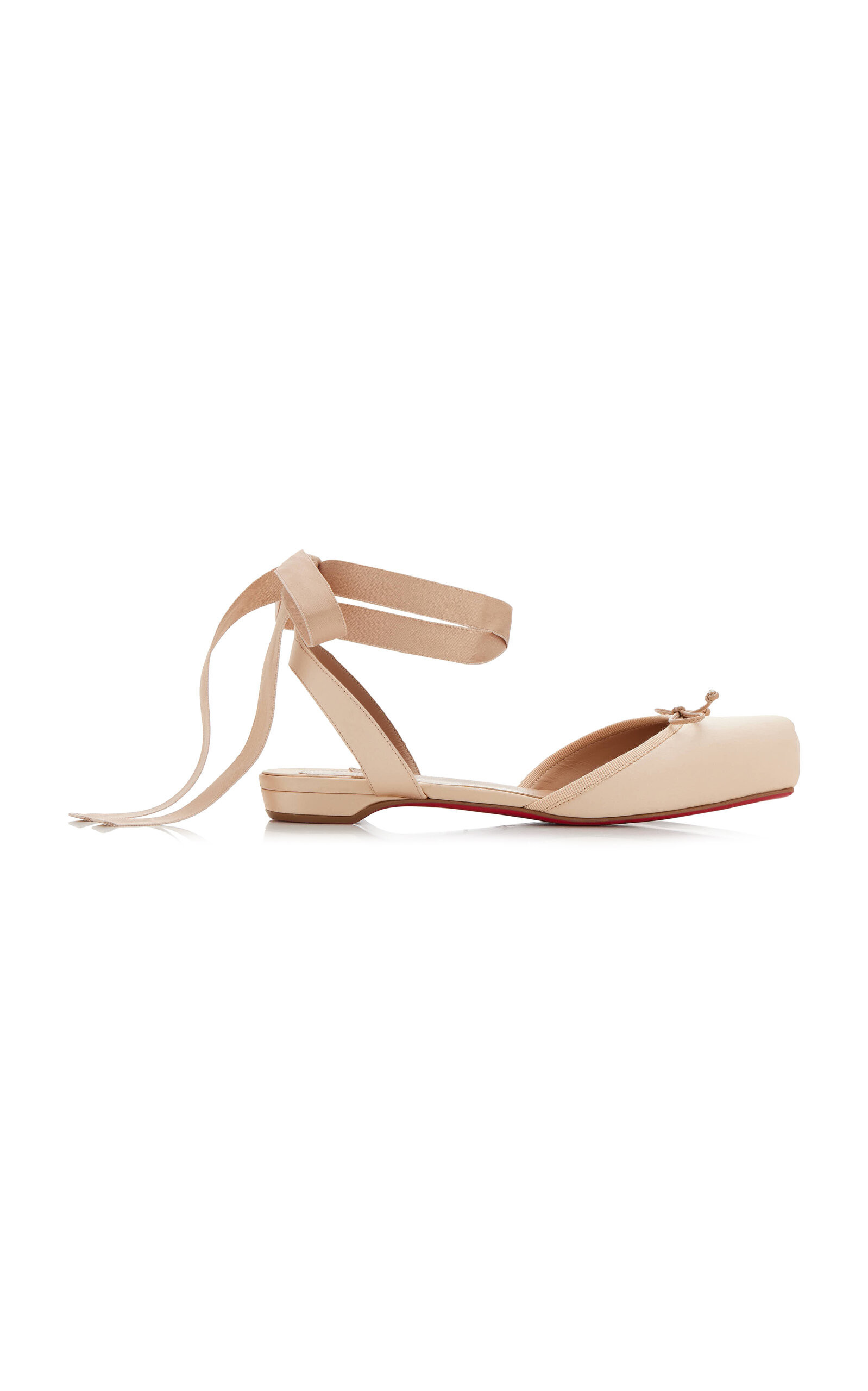 Christian Louboutin Cassia Lace-Up Satin Ballet Flats - Moda Operandi | Moda Operandi (Global)