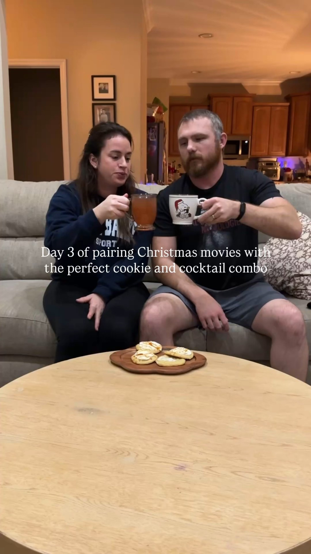 Christmas cookies & cocktails date night 
Movie: while you were sleeping 
Cookie: salted caramel cookie
Cocktail: hot toddy
Mocktail: medicine ball tea

#LTKHome #LTKfoodie #LTKHoliday