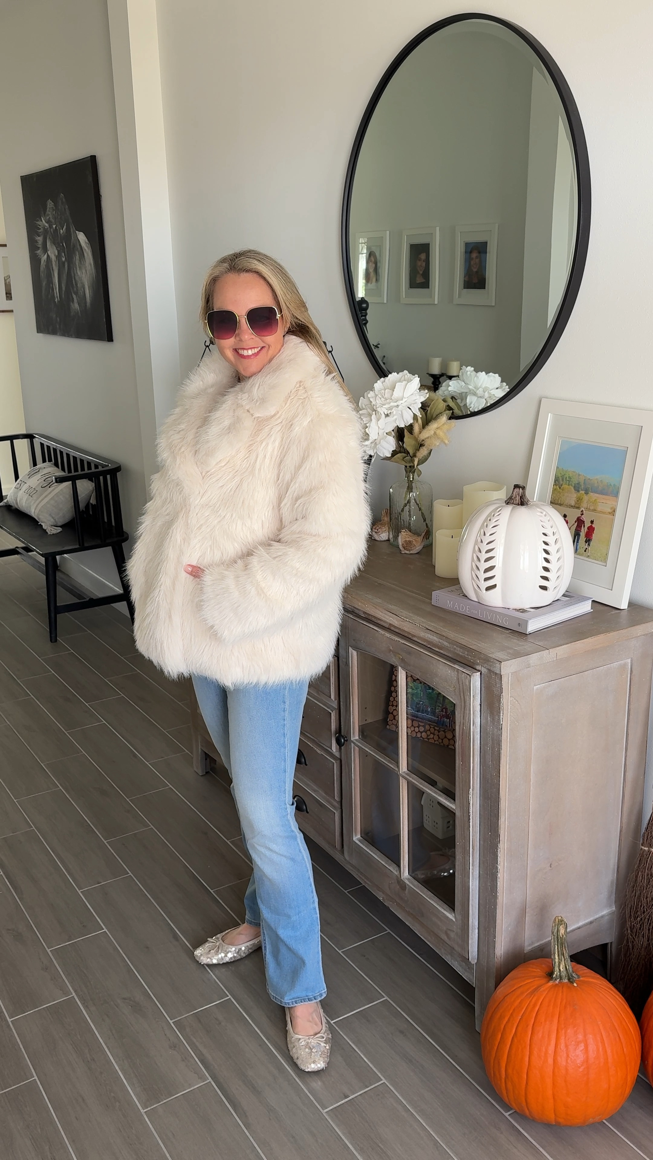 Fabulous faux fur from Scoop line at #walmart. Paired with jeans and ballet flats. Old Navy jeans.

#LTKSaleAlert #LTKOver40 #LTKStyleTip