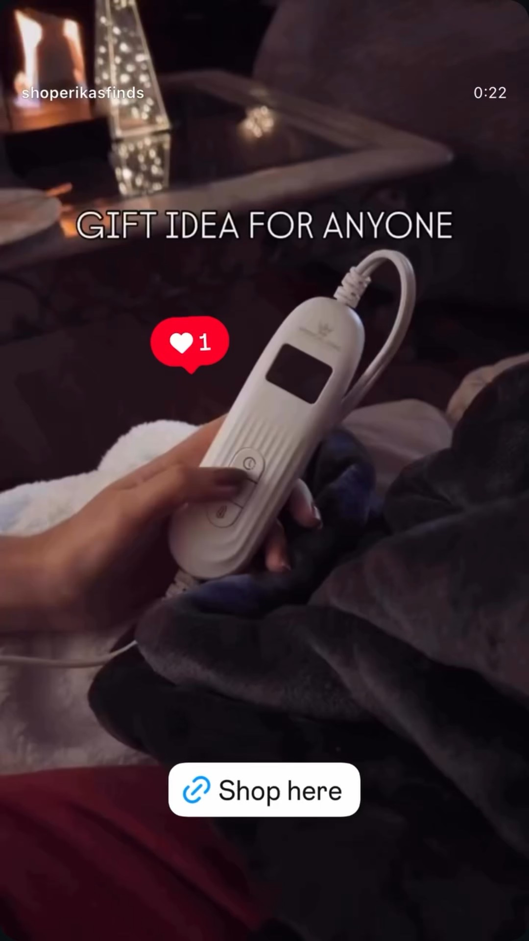 Gift idea 🎁

Heated blanket grandparent gift idea for the home cold weather