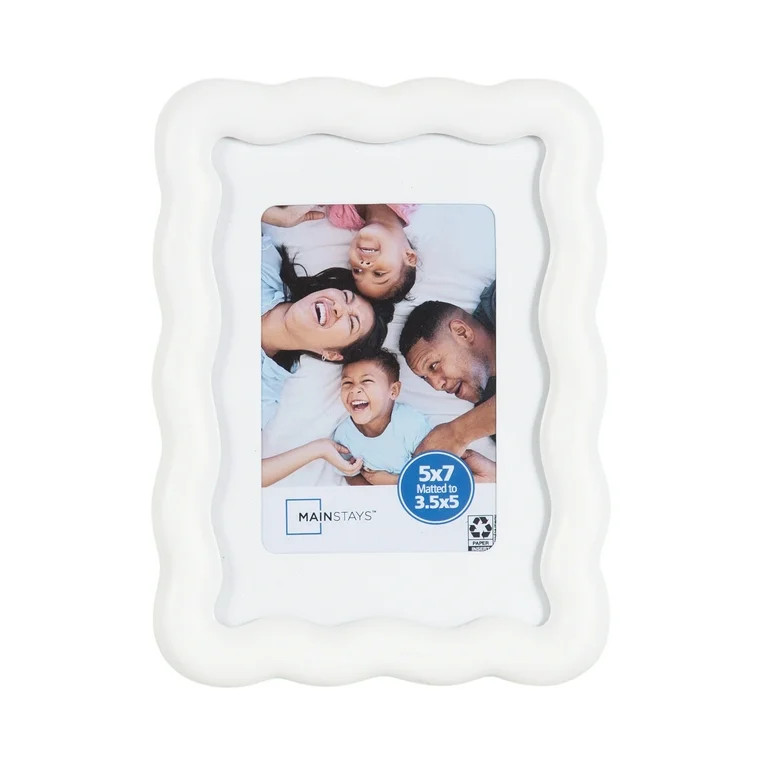 Mainstays 5x7 Wavy White Picture Frame | Walmart (US)