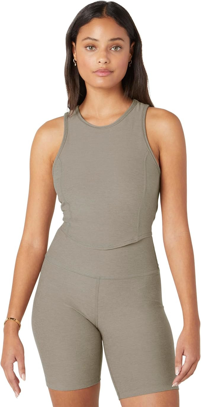 Beyond Yoga Spacedye Motivate Cropped Tank Top for Women - Sleeveless Design with Fitted Silhouet... | Amazon (US)