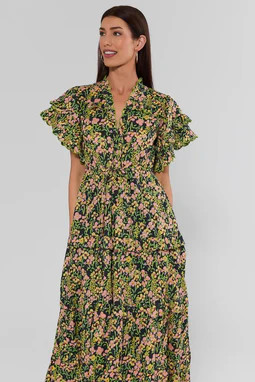 Carly Multi Printed Maxi Dress | Avara