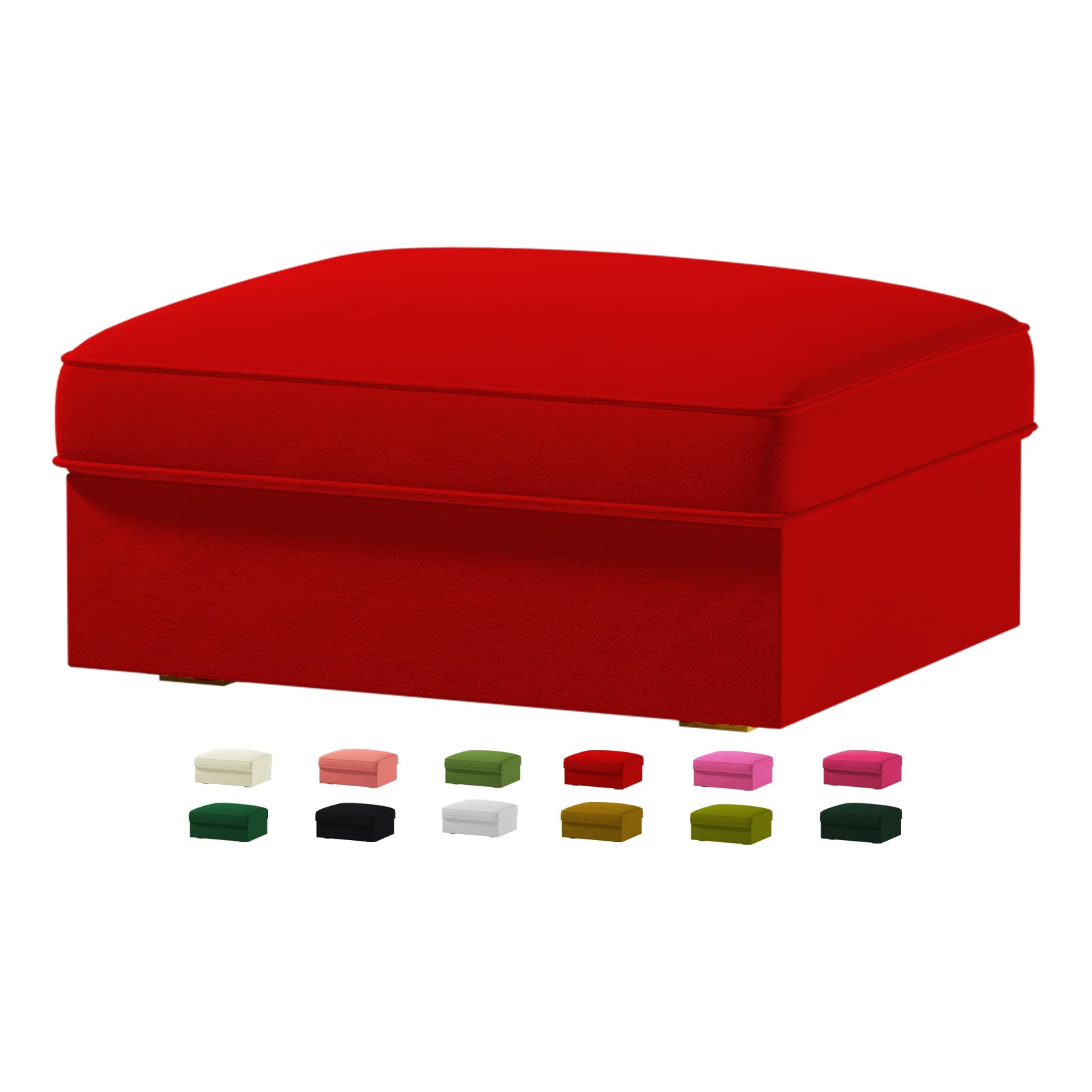 Velvet KIVIK Ottoman Replacement Cover Fits IKEA KIVIK Sofa Footstool Slipcover, 2 Piece Fitted O... | Amazon (US)
