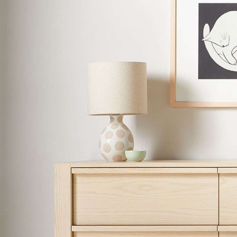 Dot White Ceramic Kids Table Lamp + Reviews | Crate & Kids | Crate & Barrel