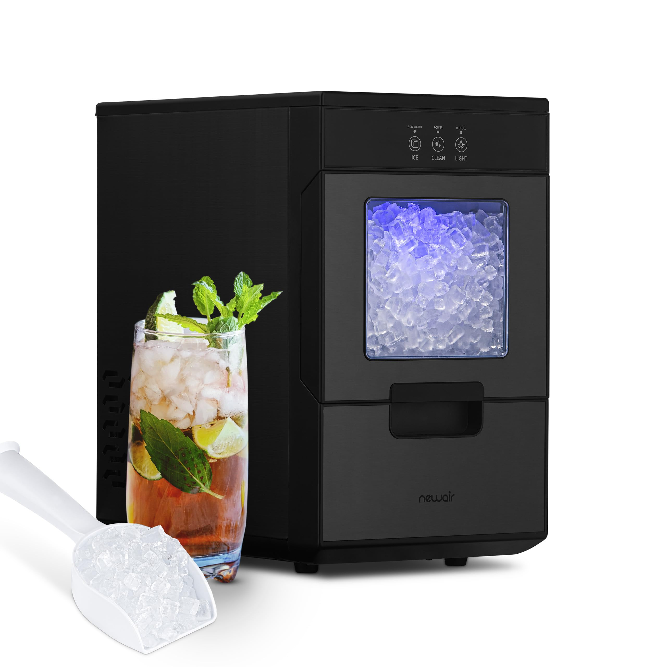 Newair Nugget Ice Maker Countertop - 44lbs/Day, Countertop Sonic Ice Machine, Self-Cleaning & Ref... | Amazon (US)