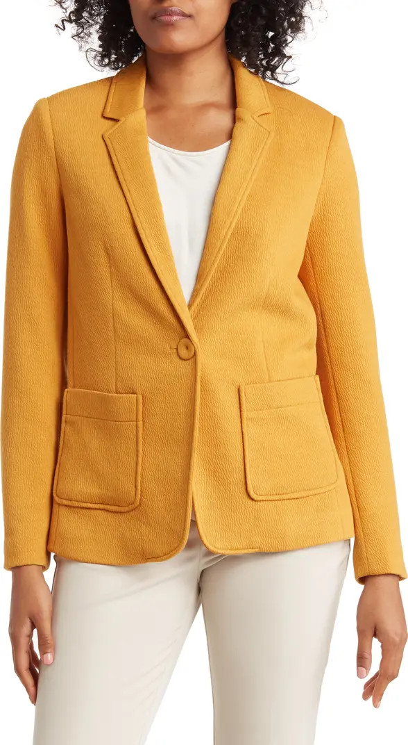 Textured Notch Collar Long Sleeve Blazer | Nordstrom Rack