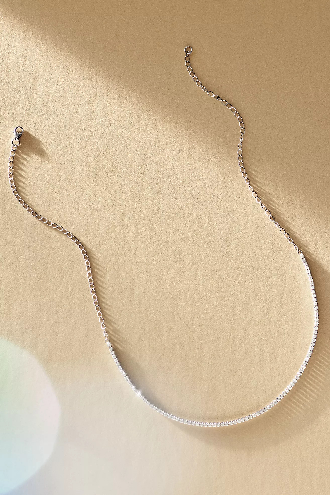 Adina Eden Thin Diamond Tennis Choker Necklace | Anthropologie (US)