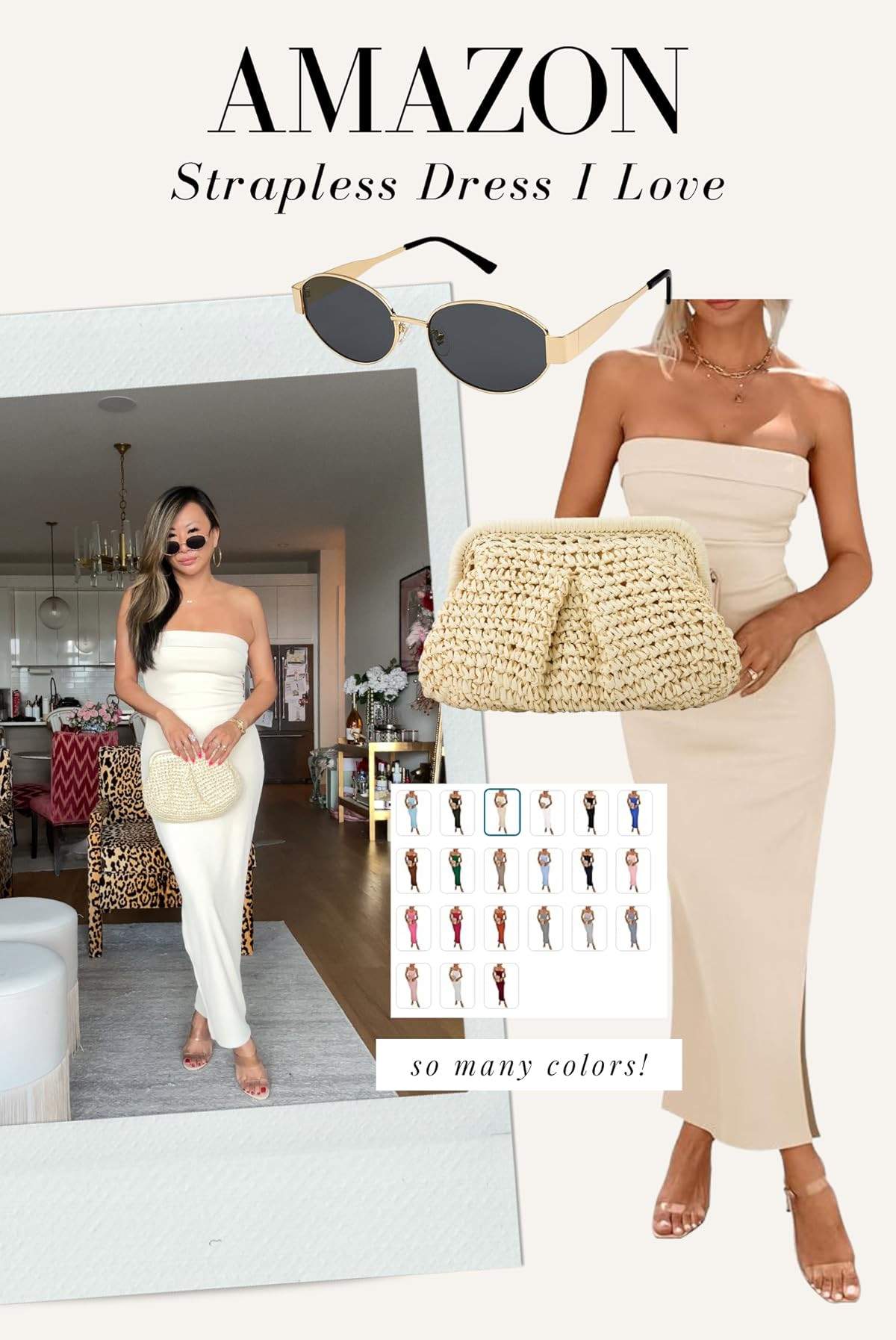 PRETTYGARDEN Womens Summer Bodycon Maxi Tube Dress Ribbed Strapless Side Slit Long Going Out Casu... | Amazon (US)