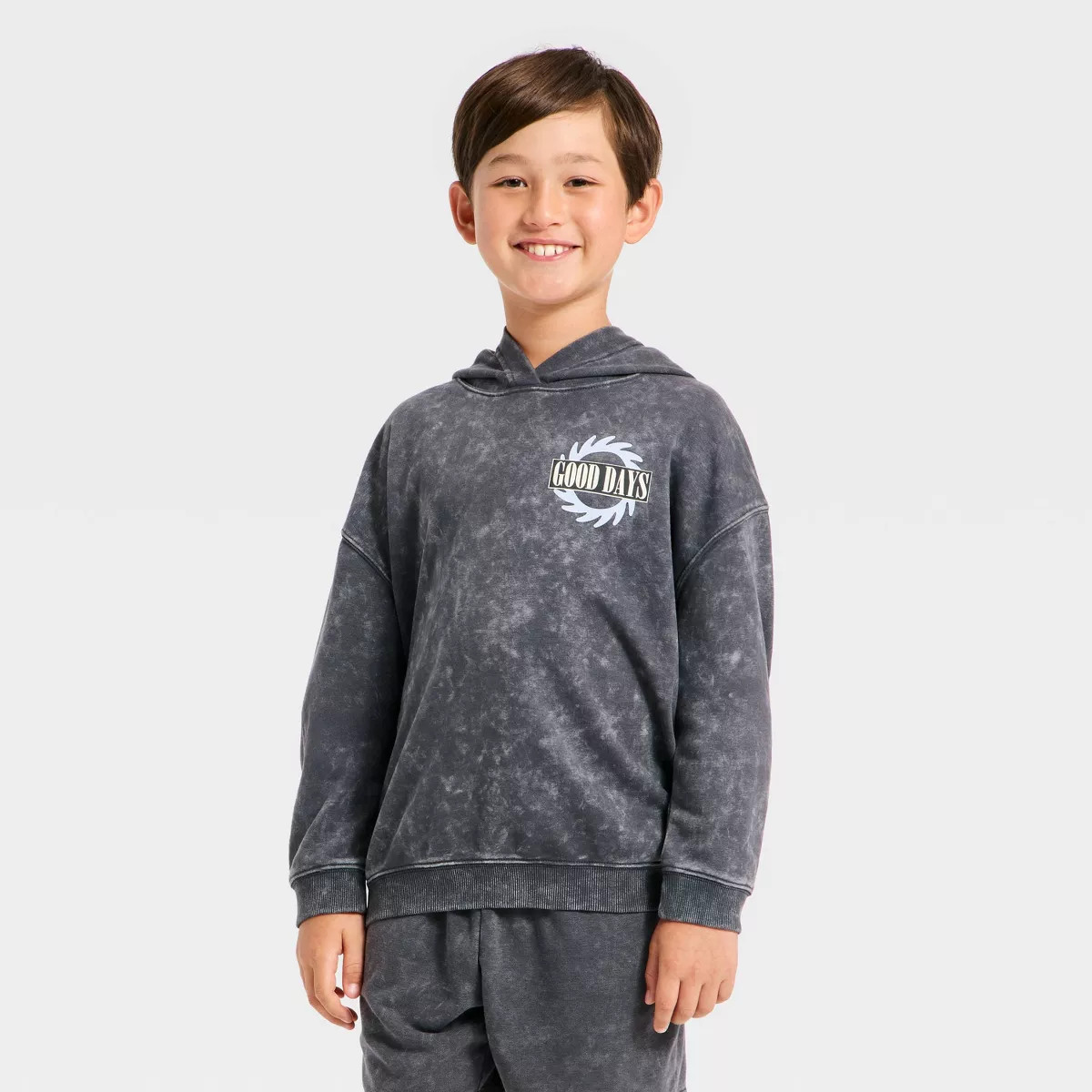 Grayson Threads Kids Boys' Oversized Hooded Sweatshirt - Black | Target