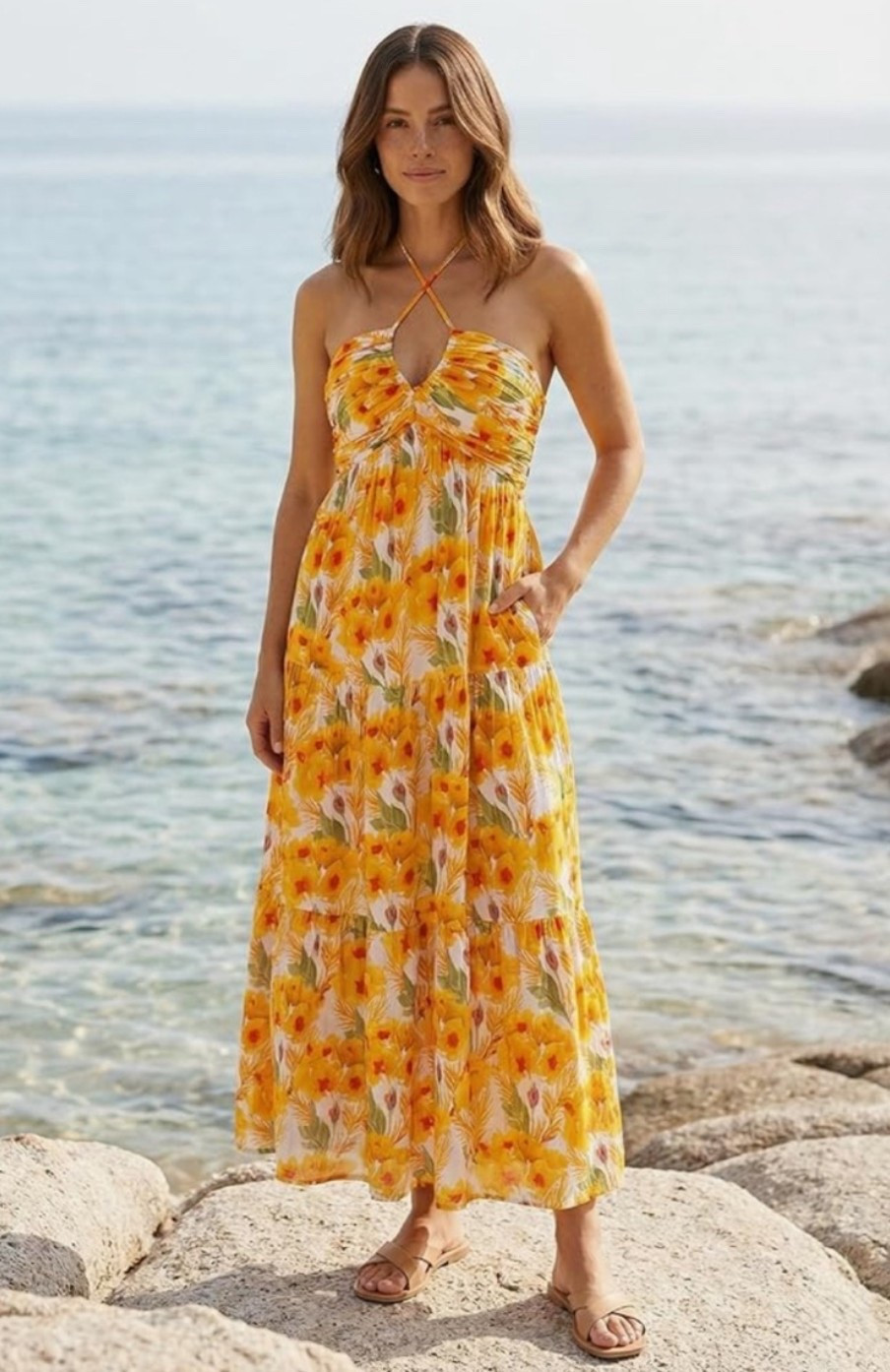Your new favorite summer dress just dropped! ☀️ This halter tiered maxi is giving beach vacation dress, summer outfit, wedding guest dress, graduation dress, resort wear, vacation dress, beach dinner dress, and effortless summer style all in one. Flowy, flattering, lightweight, and yes… it has pockets for that easy throw on and go feel. Perfect for summer vacations, beach dinners, weddings, brunch, resort nights, family photos, and warm-weather events. 

The kind of dress you’ll wear on repeat all season long. 🌿

#LTKSeasonal #LTKTravel #LTKWedding