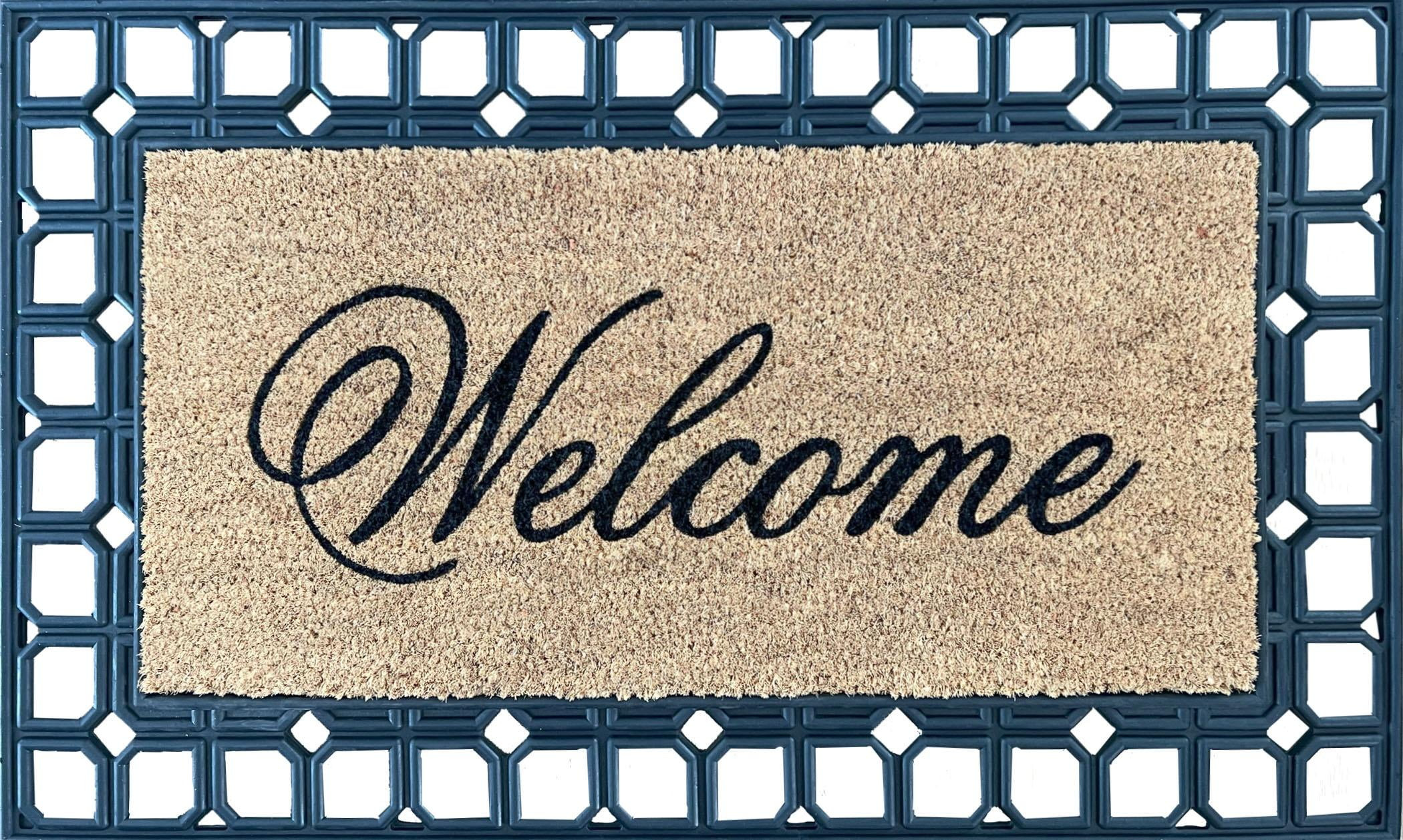Mainstays Welcome Rubber Frame Doormat | Walmart (US)