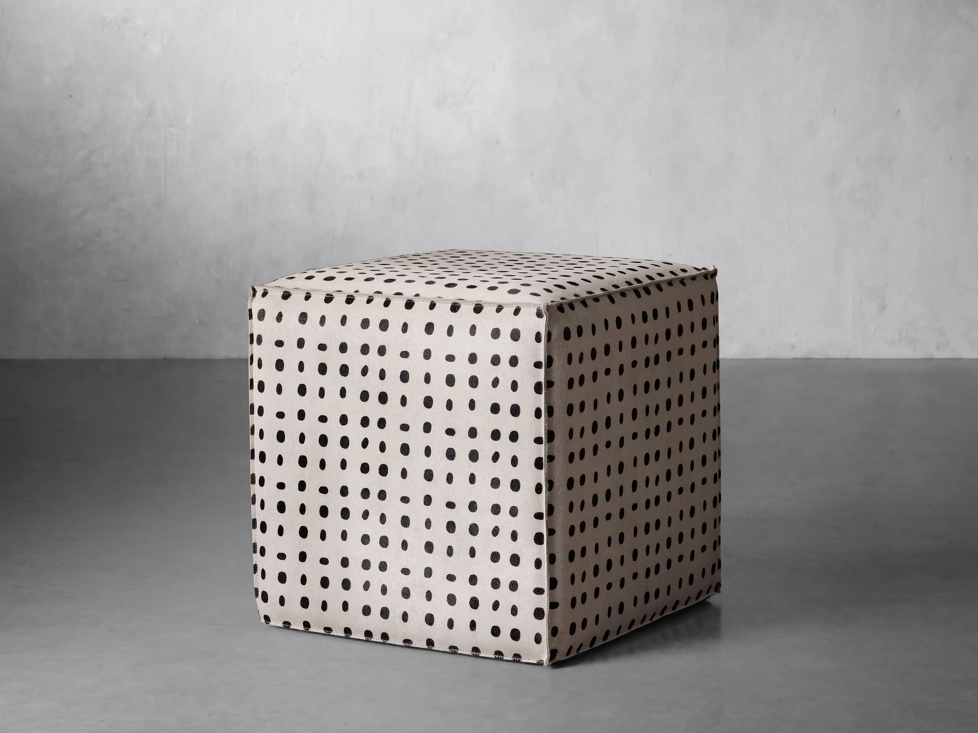 Dotted Hide Pouf | Arhaus