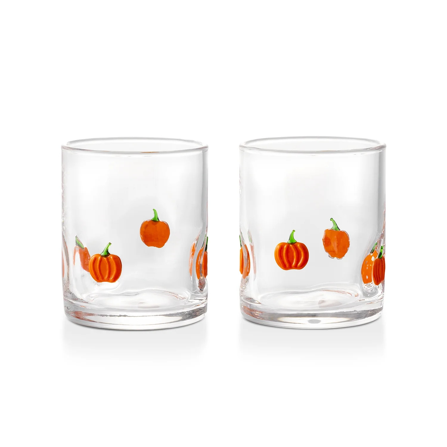 Thyme & Table 12 fl oz Halloween Pumpkin Charm Drinking Glasses, Set of 2 | Walmart (US)