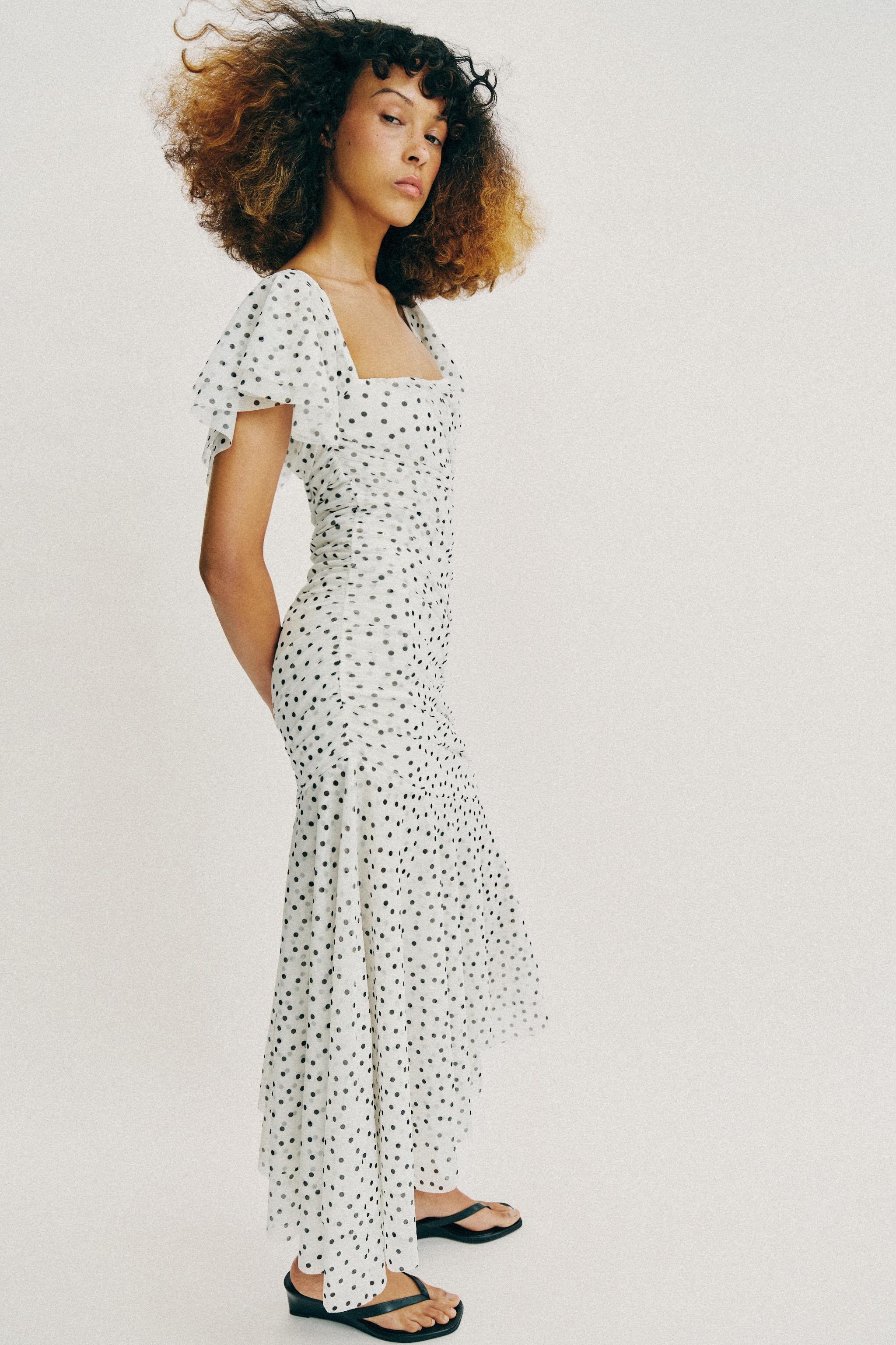 MIDI DRESS WITH DOTS | Zara UK
