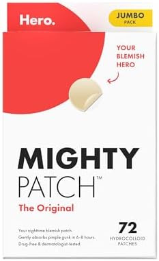 Mighty Patch Original patch from Hero Cosmetics – The #1 Hydrocolloid Acne Pimple Patch for Shr... | Amazon (US)
