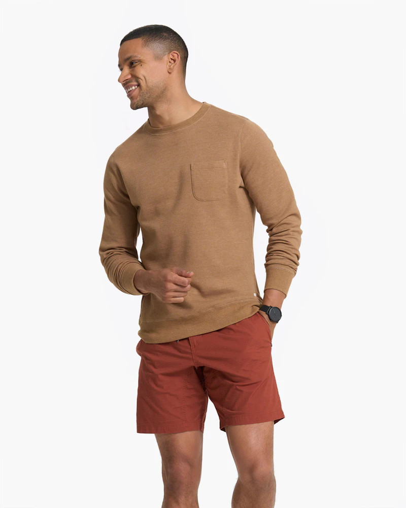 Jeffreys Pullover | Camel Heather | Vuori Clothing (US & Canada)