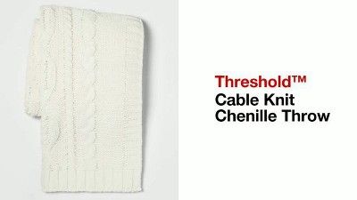 Cable Knit Chenille Throw - Threshold™ | Target