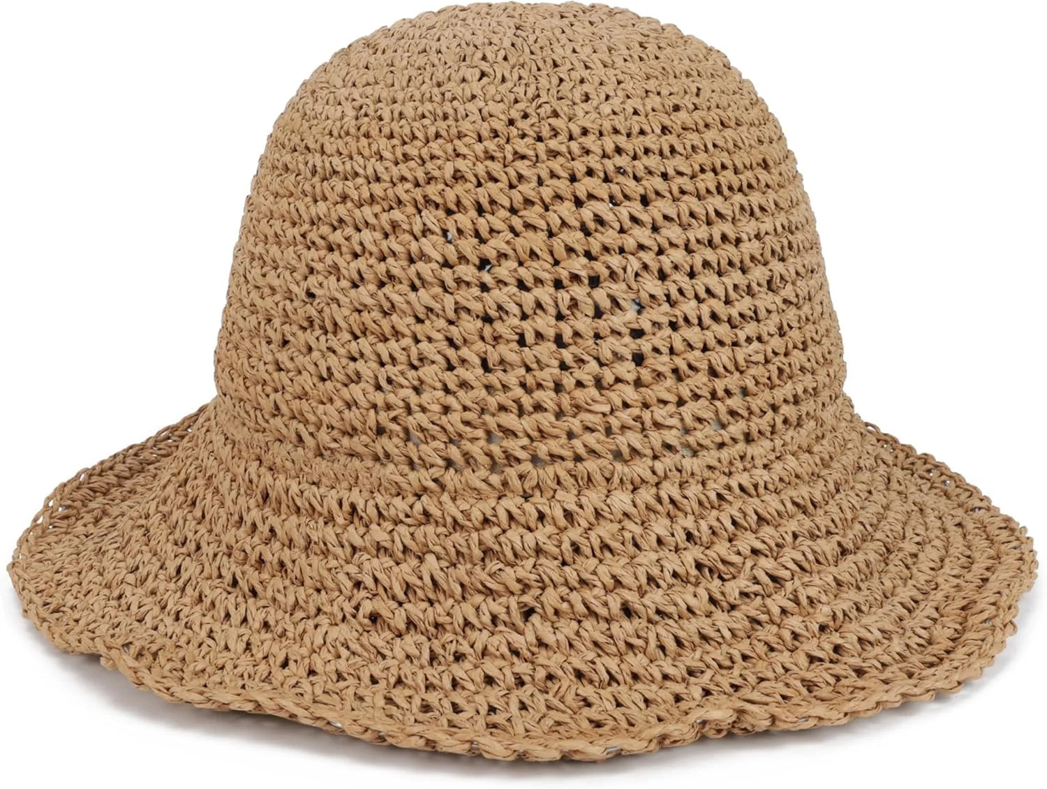 YooGuoGuo Womens Floppy Straw Sun Hat Foldable Packable Wide Brim Summer Beach Hat Crochet Bucket... | Walmart (US)