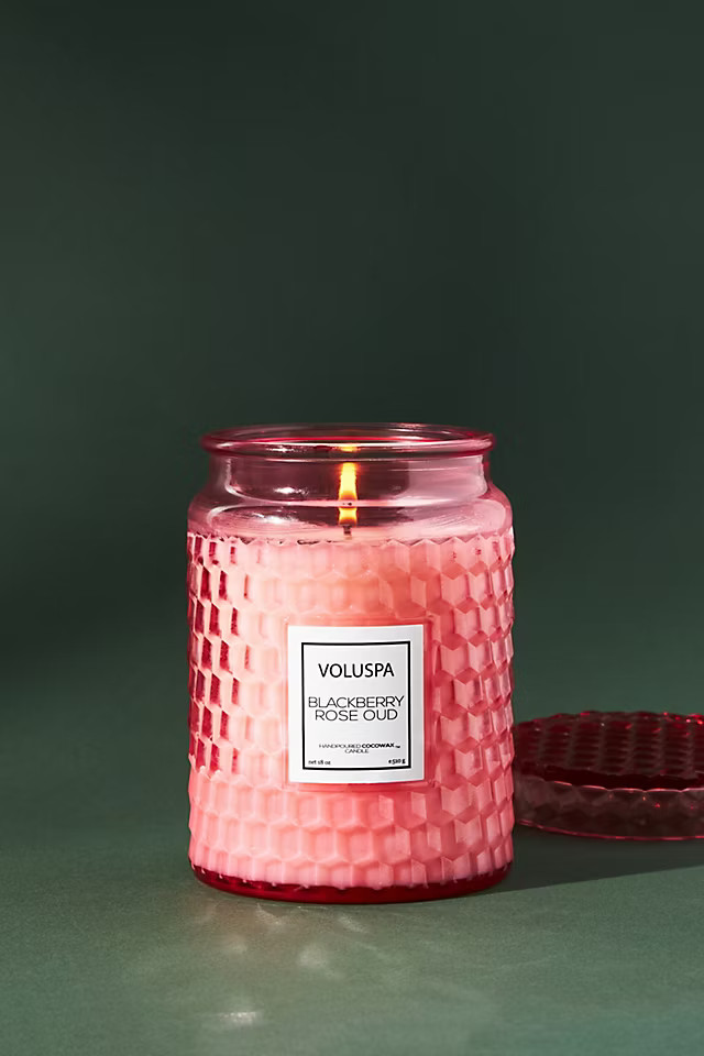 Voluspa Roses Embossed Jar Candle | Anthropologie (US)