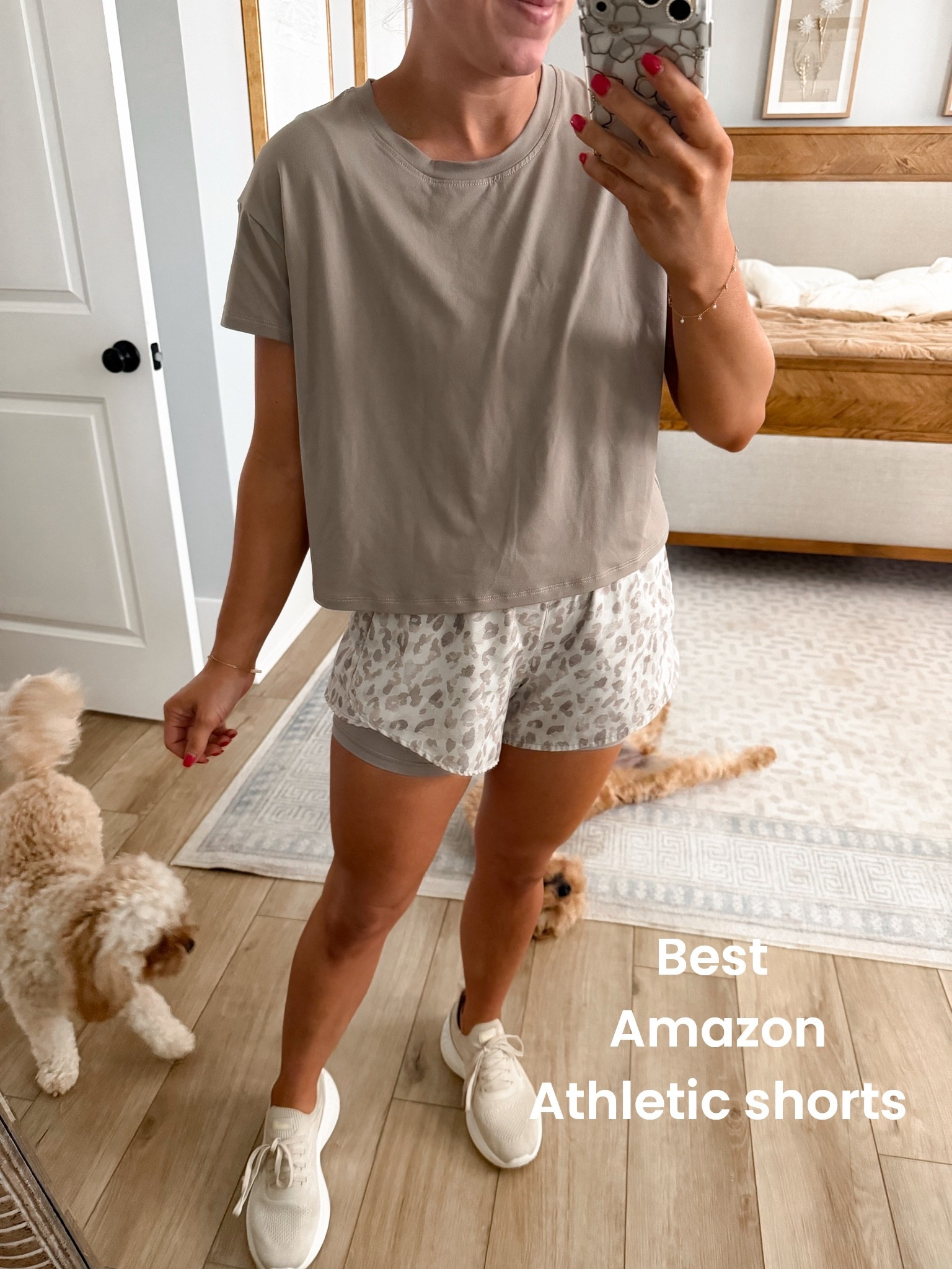 Morning walks are better when the outfit is this comfortable. 🤍 These Amazon athletic tees are hands-down one of my favorite finds ever! You get a multi-pack in several colors, the quality is amazing, they wash beautifully, and they hold up so well wear after wear.

Paired them with my favorite Walmart athletic shorts (this print is from a couple of years ago, but they brought them back this year in new colors and prints 🙌) and these Walmart sneakers that seriously feel like walking on clouds. The extra padding, especially around the heel, makes them so comfortable for walks, errands, and everyday wear.

Affordable activewear finds that actually perform? Yes please! 👟✨

#AmazonFinds #AmazonFashion #AthleisureStyle #MorningWalk #WalkingOutfit #Activewear #WorkoutStyle #CasualStyle #WalmartFashion #WalmartFinds #AthleticShorts #SneakerStyle #ComfortableShoes #EverydayOutfit #MomStyle #AffordableFashion #OOTD #FitnessFashion #WalkingShoes #SummerStyle

#LTKootd #LTKActive #LTKPetite