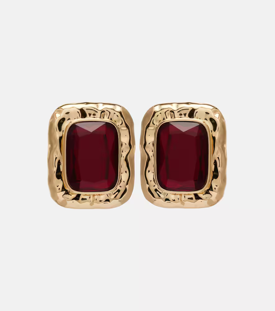 Self-Portrait Embellished gold-plated earrings | Mytheresa (US/CA)