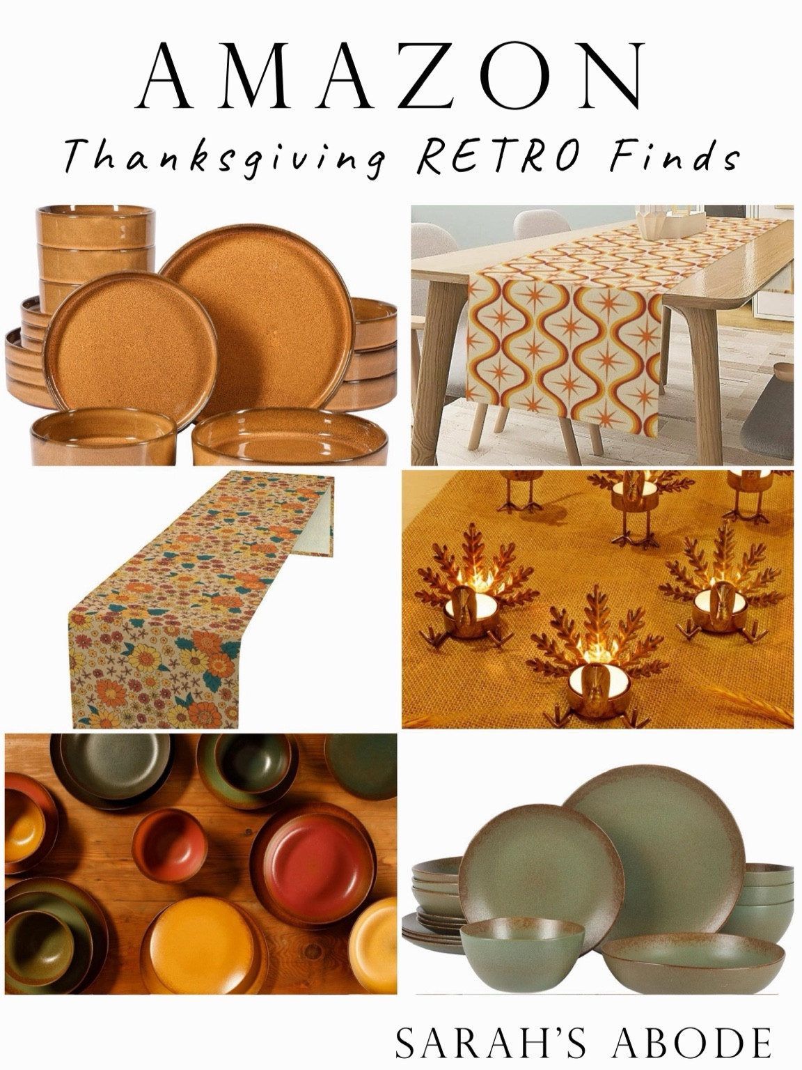 Thanksgiving Amazon finds!! Retro style 60s & 70s. 

Modern Thanksgiving. Flower-power. Table runner   Stoneware. Turkey name place holders. Turkey tealights. Mid century modern. Stoneware  

#LTKHoliday #LTKHome #LTKSeasonal