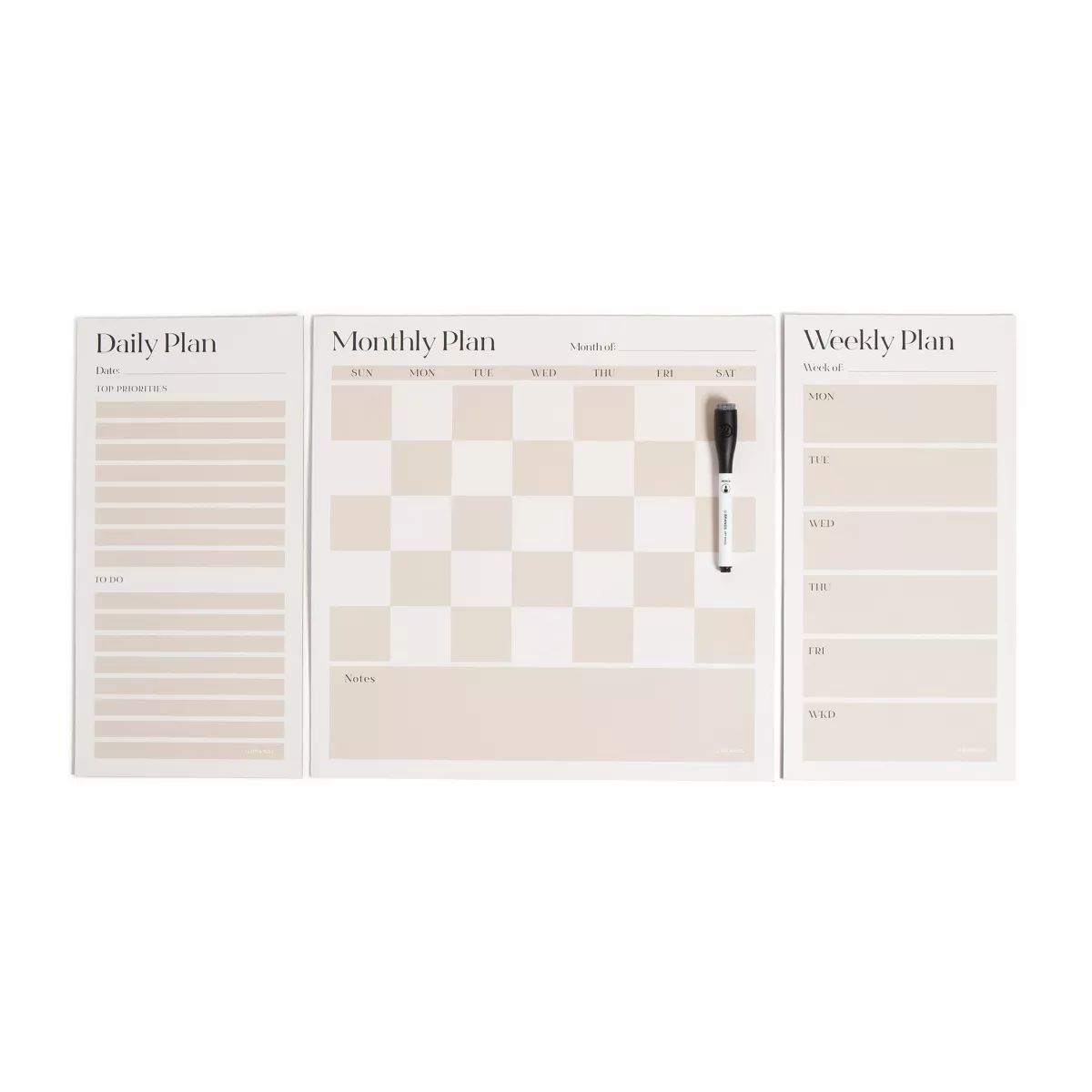 U Brands Vinyl Magnetic Planner Value Pack Checkerboard | Target