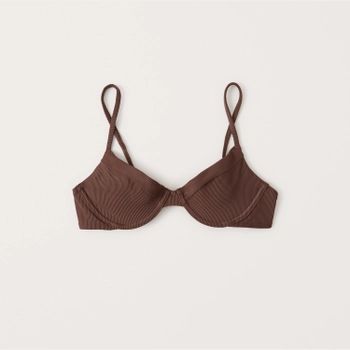 Ribbed Underwire Bikini Top | Abercrombie & Fitch (US)