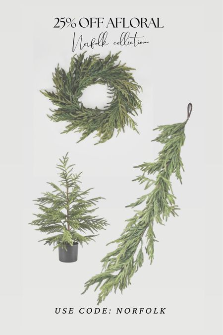 Our stairway garland plus the whole Norfolk collection is 25% off with code Norfolk at Afloral! 



#LTKHoliday #LTKSale #LTKhome
