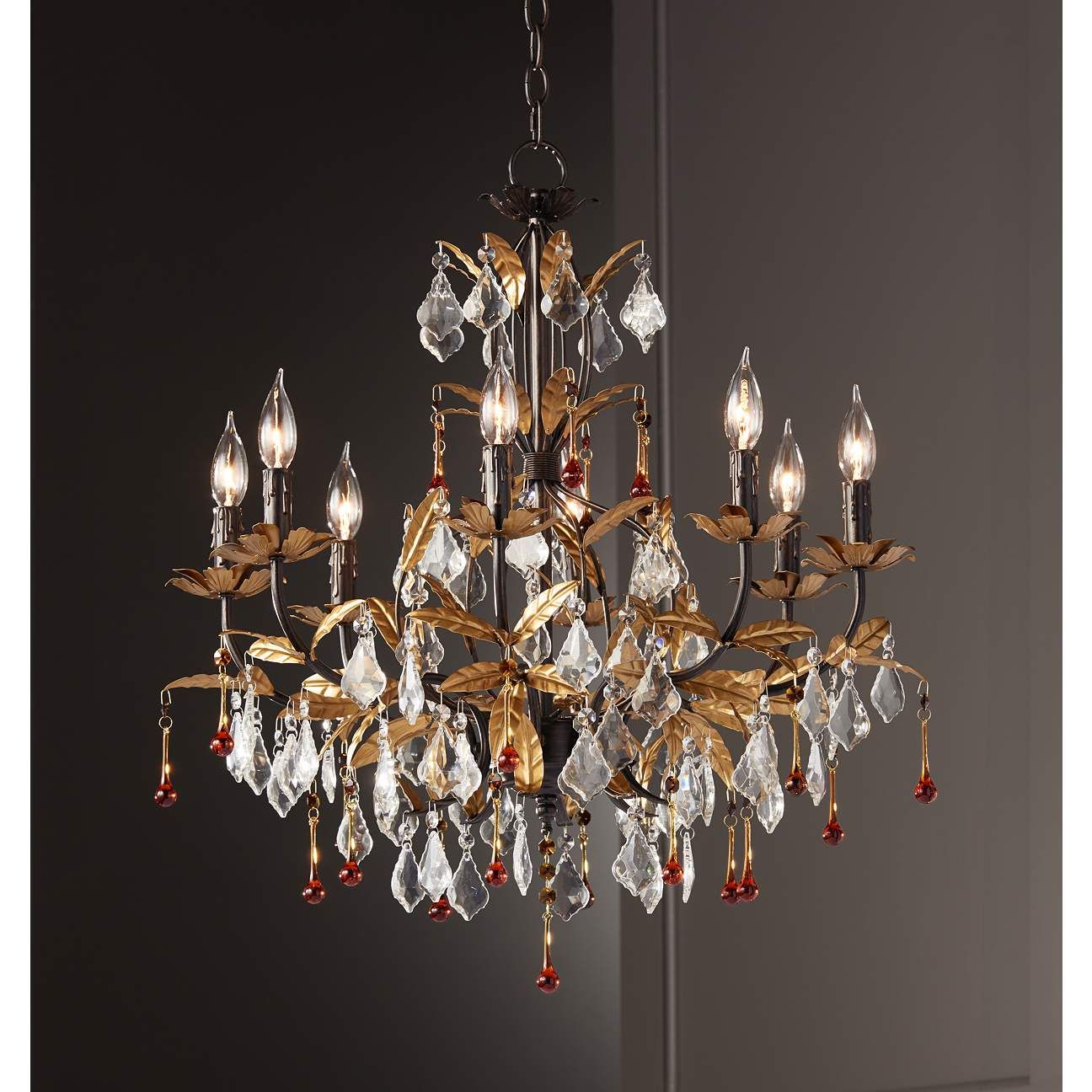 Kathy Ireland Venezia Gold 8-Light 26" Wide Chandelier | Lamps Plus