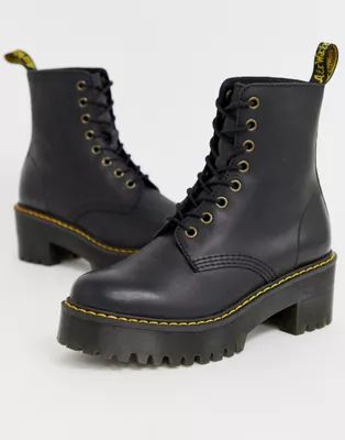 Dr Martens Shriver Hi Wyoming heeled ankle boots in black | ASOS (Global)