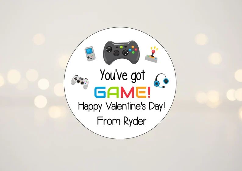 Classroom Valentine Stickers, Gamer Valentine Stickers, School Valentine Stickers, Kids Valentine... | Etsy (US)