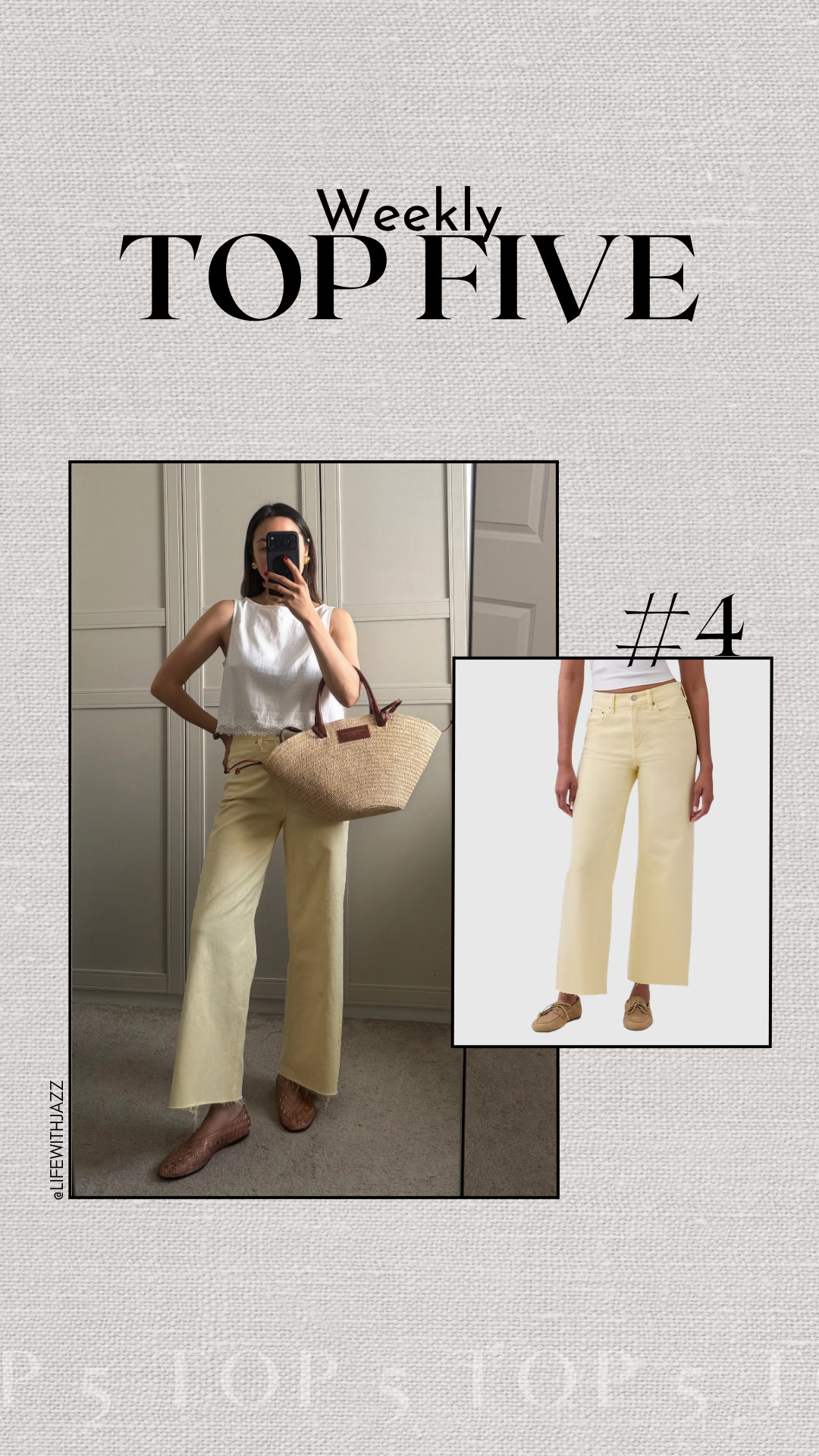 #4 bestseller this week: gap high-rise stride ankle jeans 

this butter yellow color was just restocked! very flattering jeans & soft 

wearing size 25 reg 

 #LTKootd