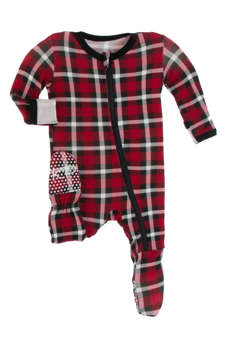Plaid One Piece Footed Pajamas | Nordstrom