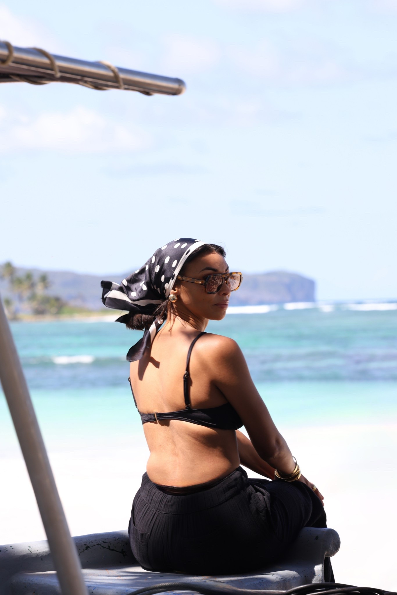 Beachside look, swim + linen pants + headscarf 

#LTKSpringSale #LTKFindsUnder50 #LTKSwim