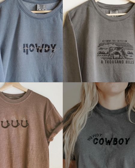 Howdy, country , cowgirl
Tees , spring , summer sweatshirts - trendy horseshoe - rodeo tees 

#LTKstyletip #LTKfindsunder50 #LTKFestival