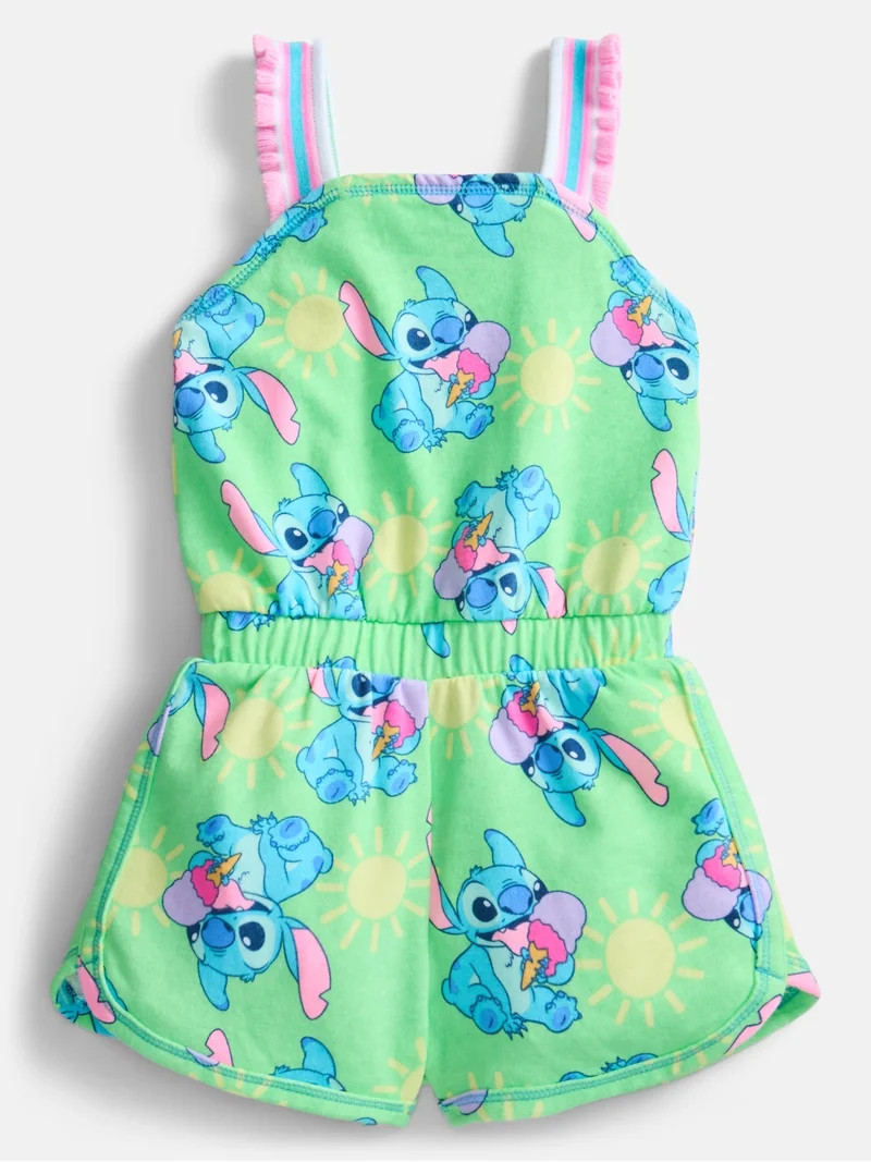 Lilo and Stitch Toddler Girls Sleeveless Graphic Romper, Sizes 12M-5T | Walmart (US)