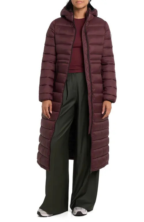 Noize Ivy Lightweight Long Puffer Coat in Porto at Nordstrom, Size Large | Nordstrom