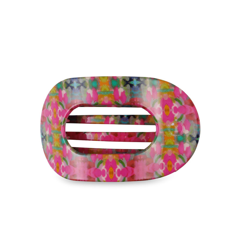 Fuchsia Dream Medium Flat Round Hair Clip | TELETIES