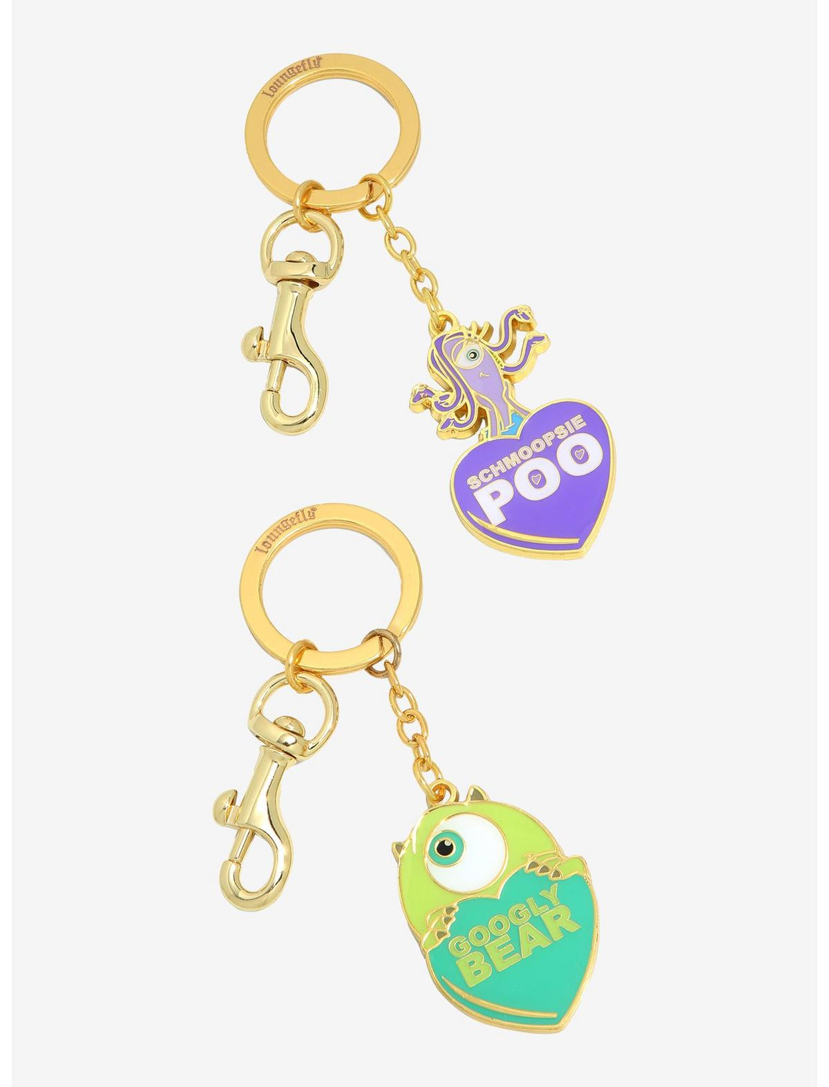 Loungefly Disney Pixar Monsters, Inc. Mike & Celia Pet Names Keychain Set - BoxLunch Exclusive | BoxLunch