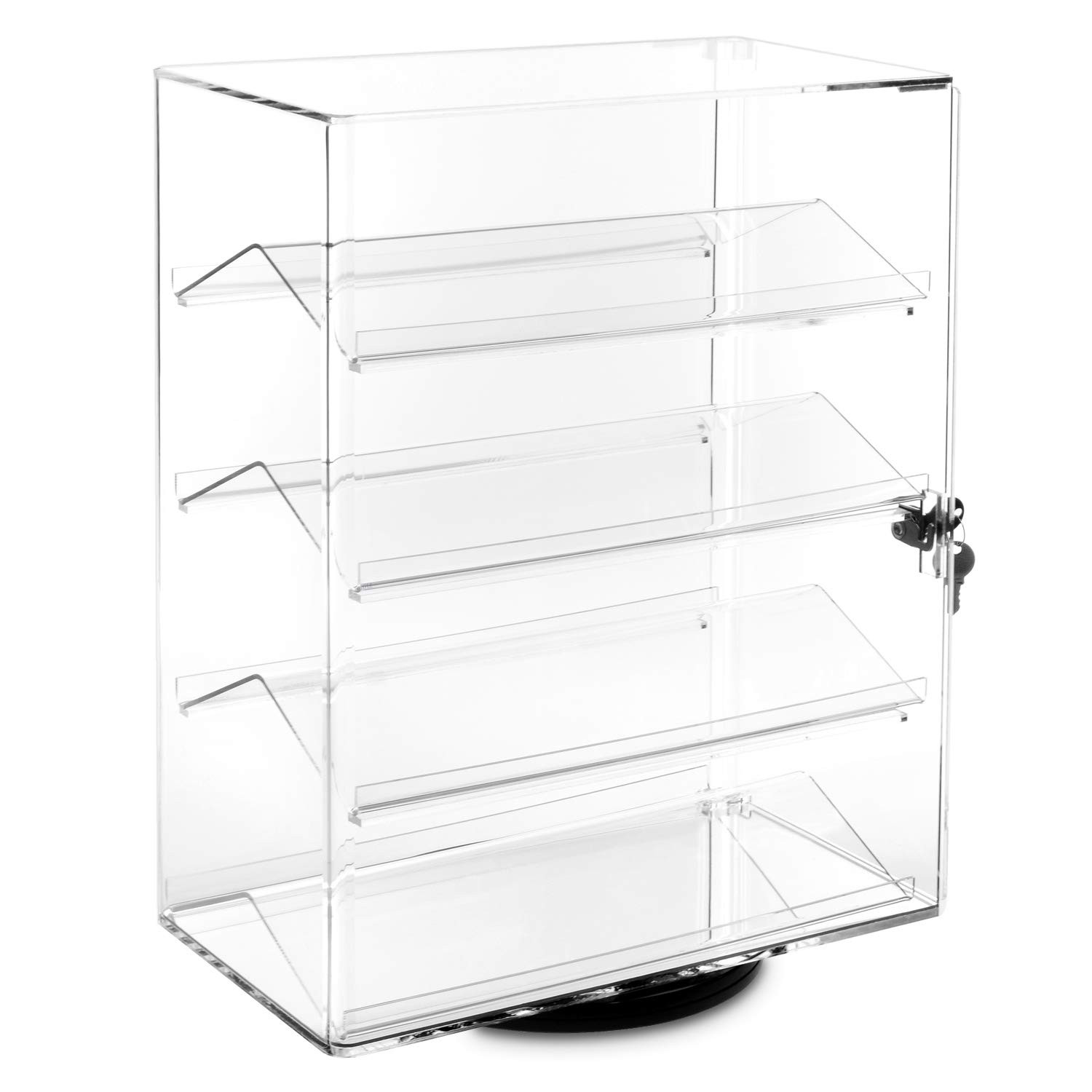 MOOCA Premium 360-Degree Rotating Acrylic Eyewear Showcase with 4 Removable Shelves and Key Lock,... | Amazon (US)