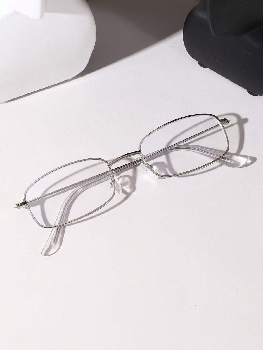 1pc Small Square Frame Glasses Frame For Women With Small Faces, Narrow Gold-Rimmed Gold-Rimmed U... | SHEIN