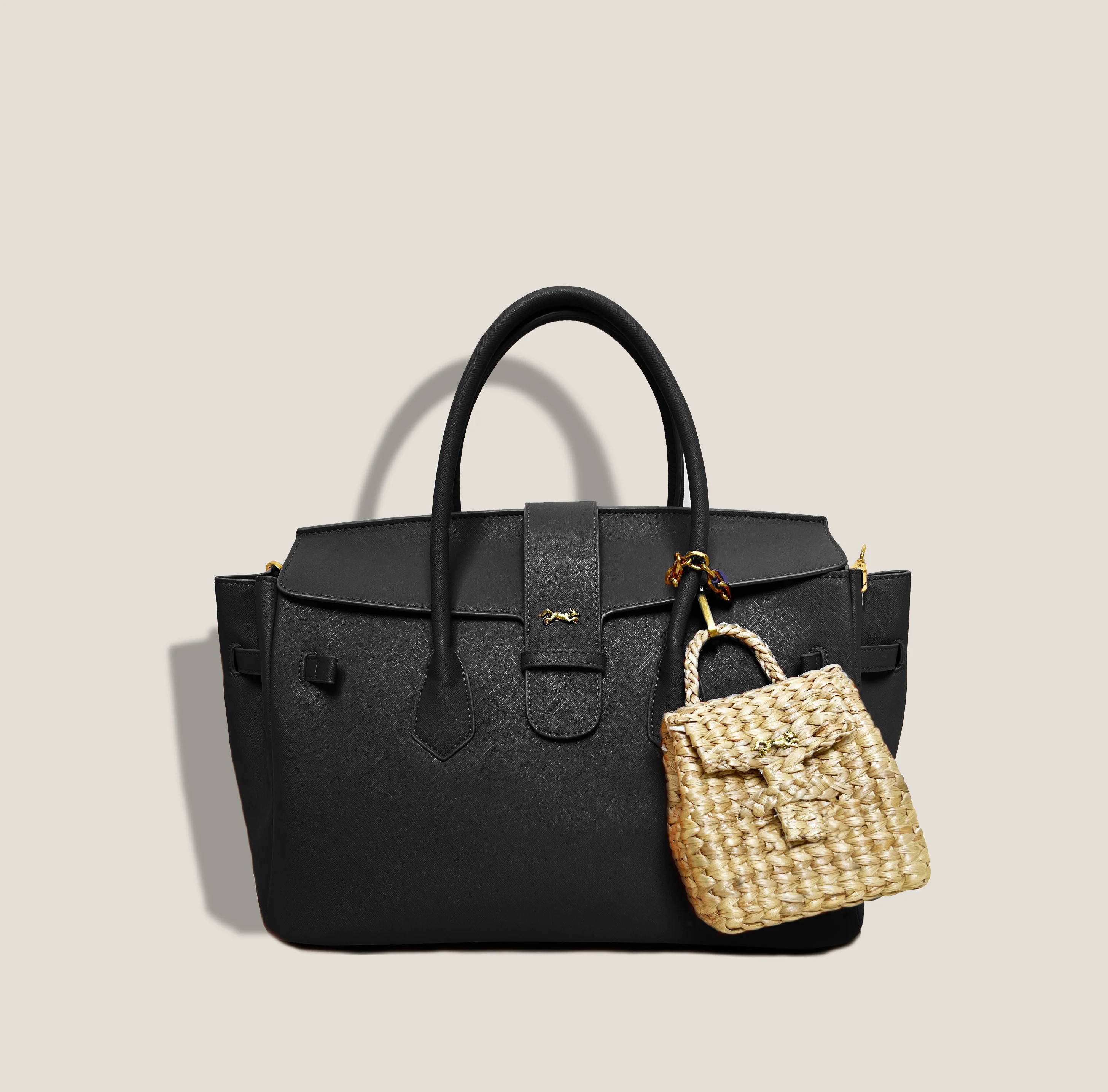 The ONASSIS 35 + BASKET  TOTE - NOIR | MME.MINK