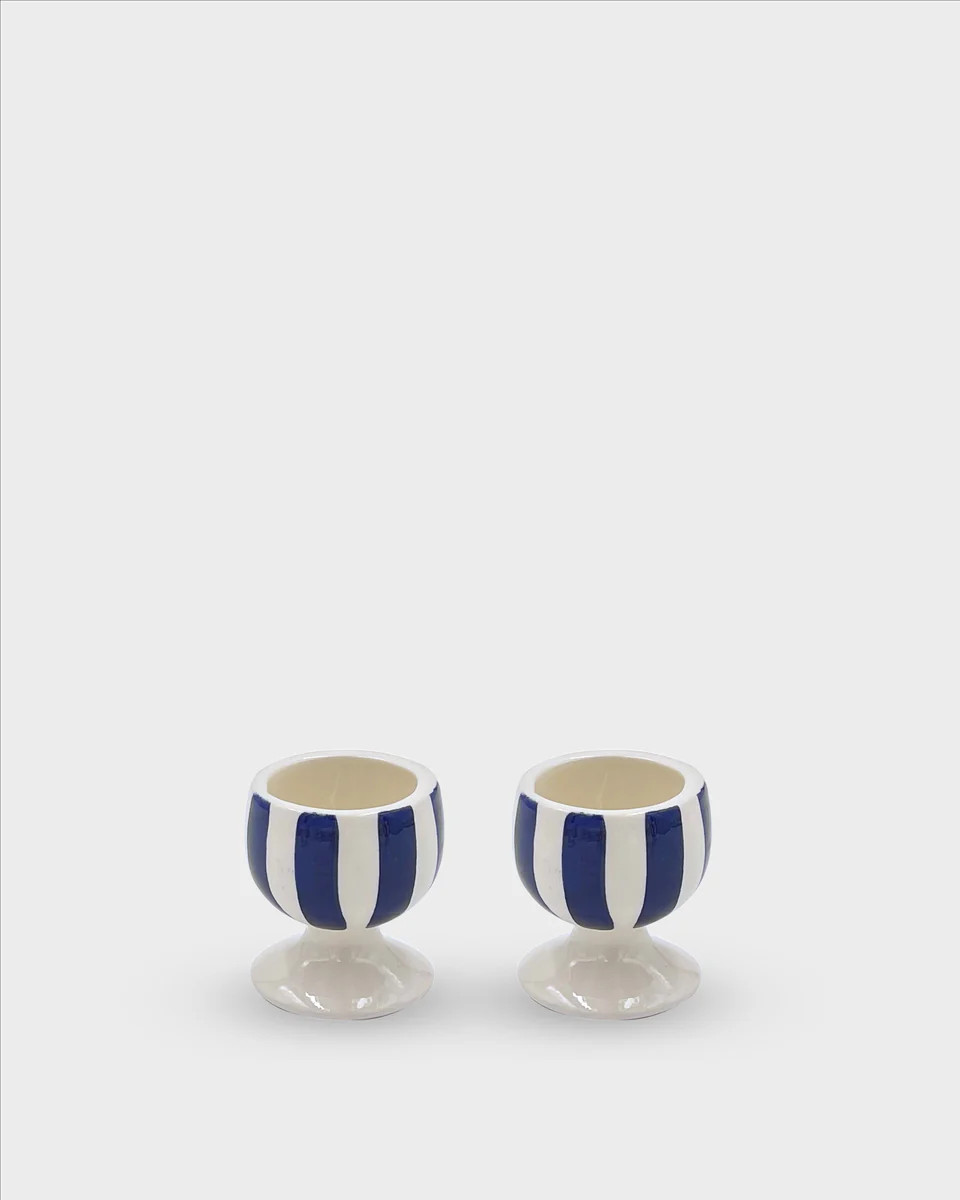 Righe Egg Cup, Blue (Set of Two) | Cabana Magazine
