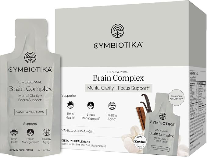 CYMBIOTIKA Liposomal Brain Complex for Focus, Mood & Memory | With Zembrin for focus, clarity, ba... | Amazon (US)