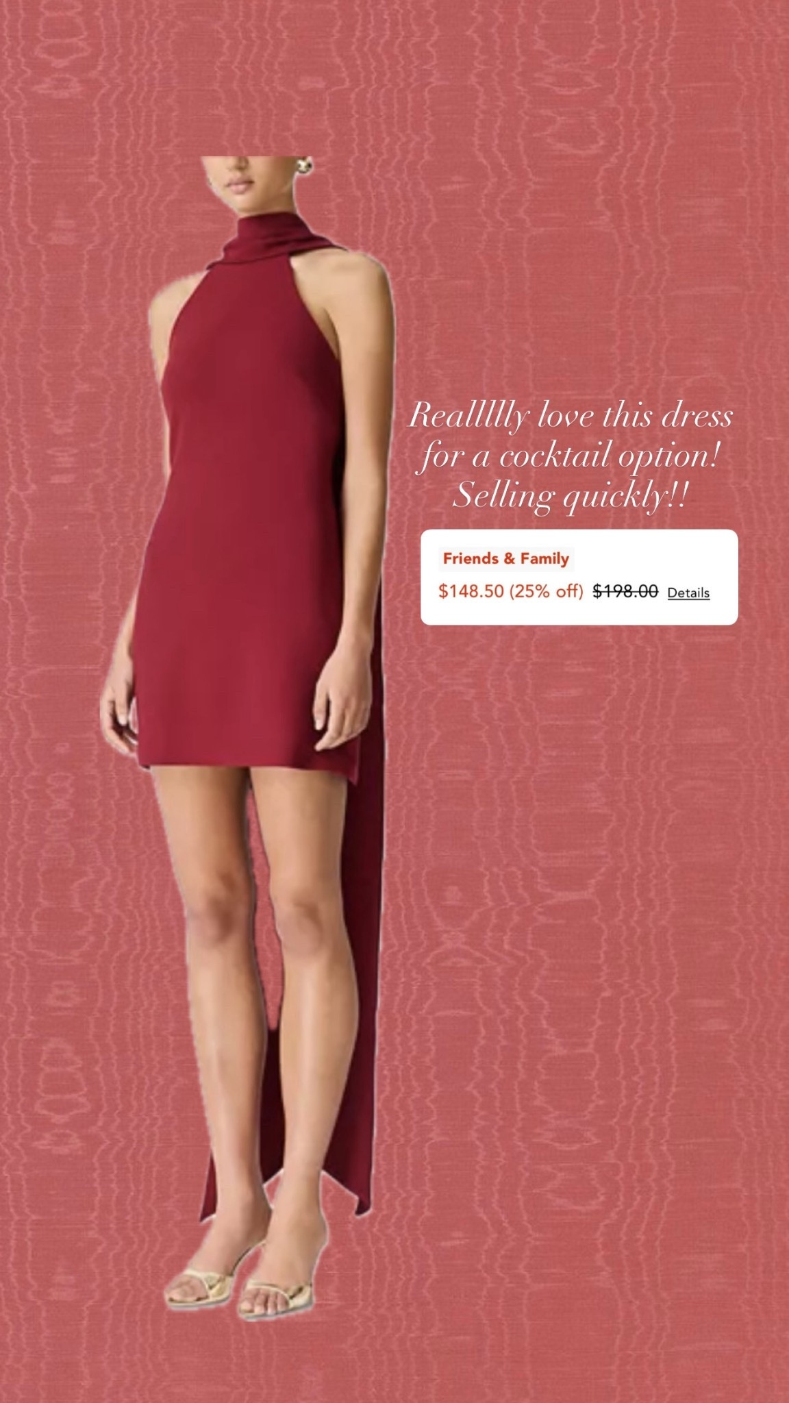 Fabulous winter cocktail dress on sale!